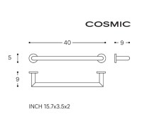 MEDIDAS TOALLERO LAVABO 40cm KUBIC COSMIC
